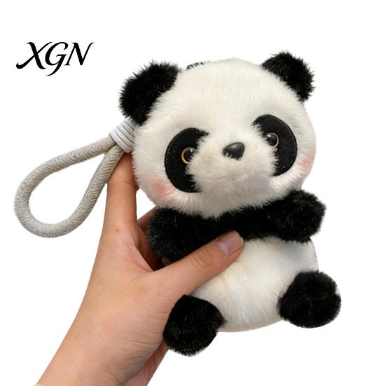 Bag Hanging Plush Toy Pendant Cartoon Animal Doll Charm Keychain with Lanyard Soft Fluffy Texture Stress Relief Table Companion