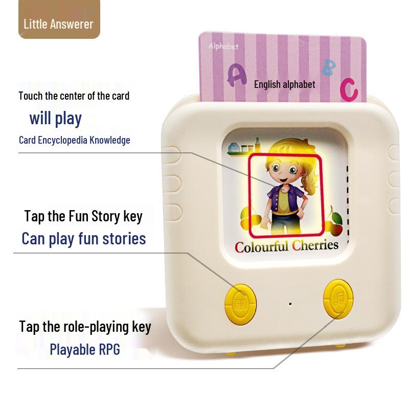 Bilingual Children's Learning Machine: Educational Toy with Nursery Rhymes & Word Recognition Cards