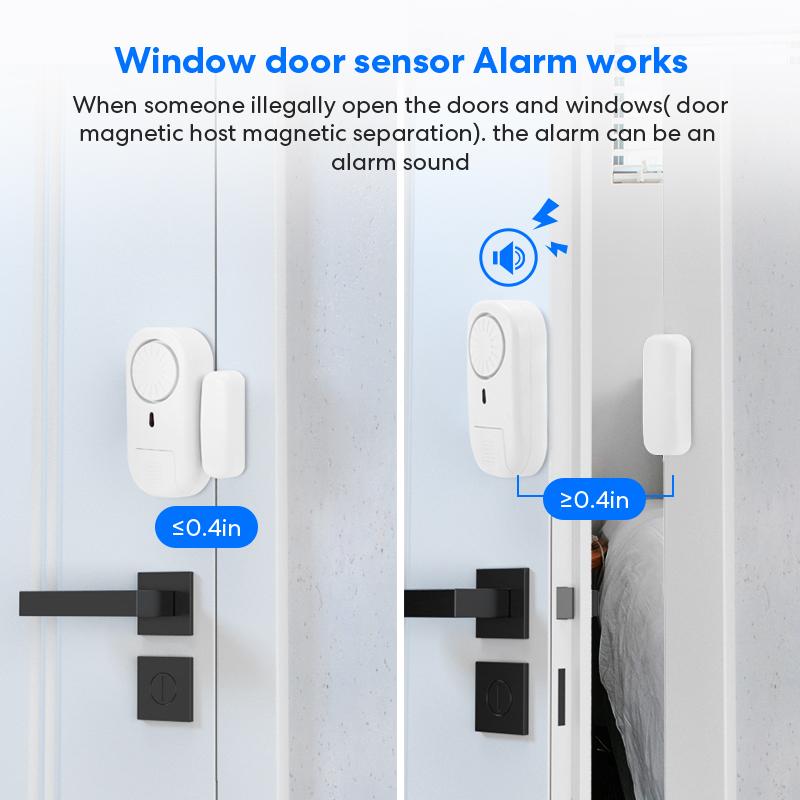 1Pcs/2Pcs/4Pcs Security Home Window and Door Burglar Alarm System Magnetic Sensors for Home Security Systems, Door and Window a