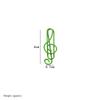 20PCS/Set Durable Music Shape Paper Clips Metal Music Note Shaped Paper Clip  Document