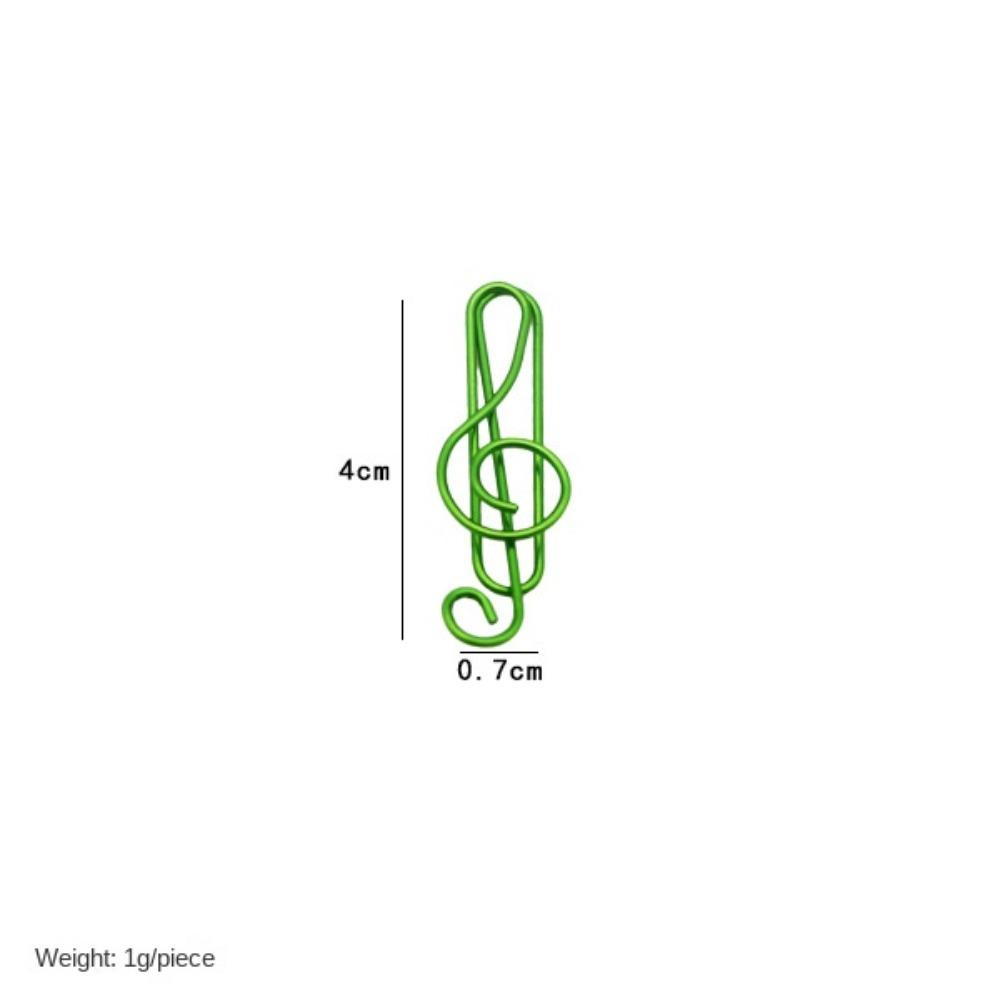 20PCS/Set Durable Music Shape Paper Clips Metal Music Note Shaped Paper Clip  Document