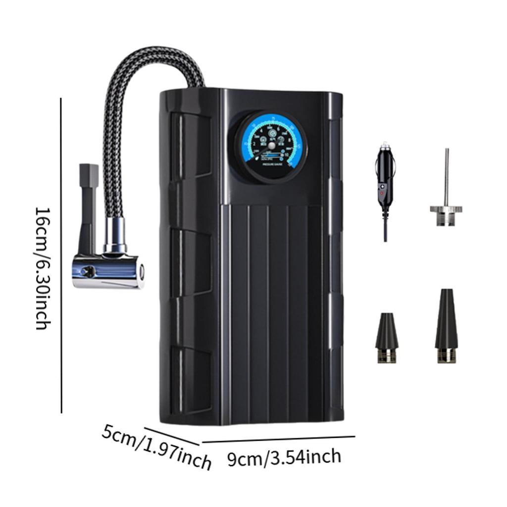 Car Tire Inflator Portable Air Compressors Stable Performance Auto Shut Off Air Pump for Tires for Bicycles Bike Ball