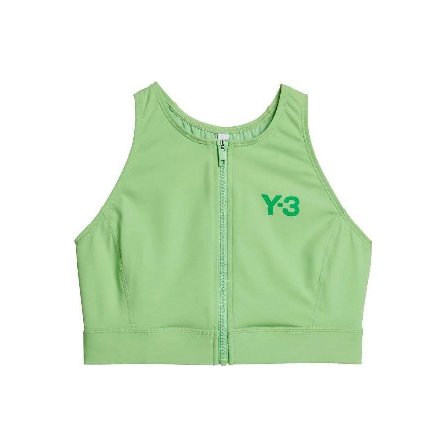 

Y-3 SS22 Zipper Letter Vest Women tops Green HG6140 XS