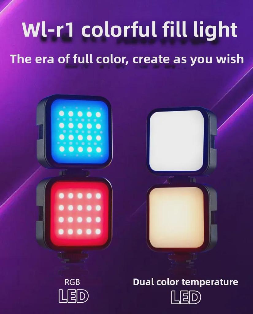 Portable RGB Photography Light: Cold/Warm Square Soft Light for Outdoor Live Broadcasts