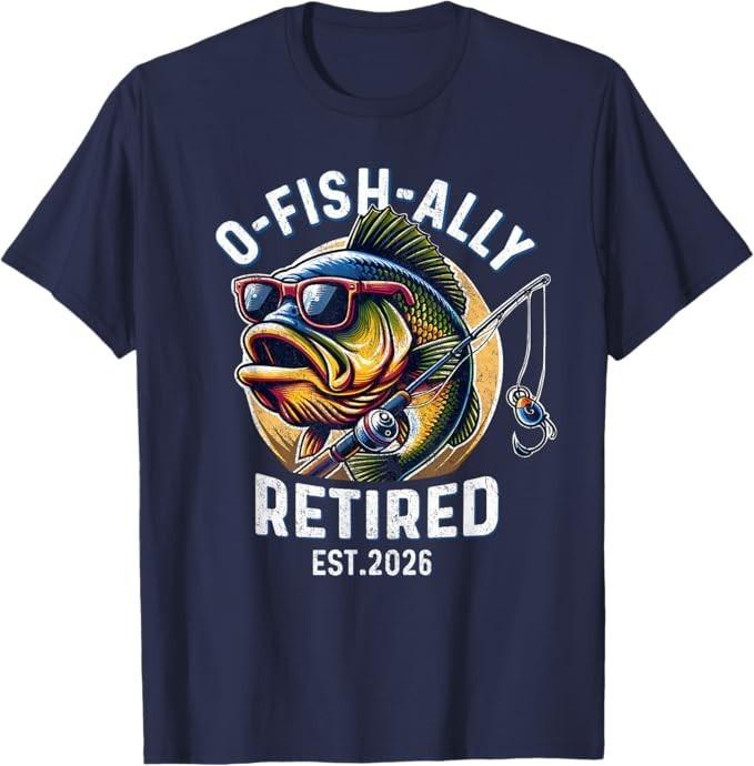 Fisherman Retirement 2026 Ofishally Retired 2026 T-Shirt S разноцветный