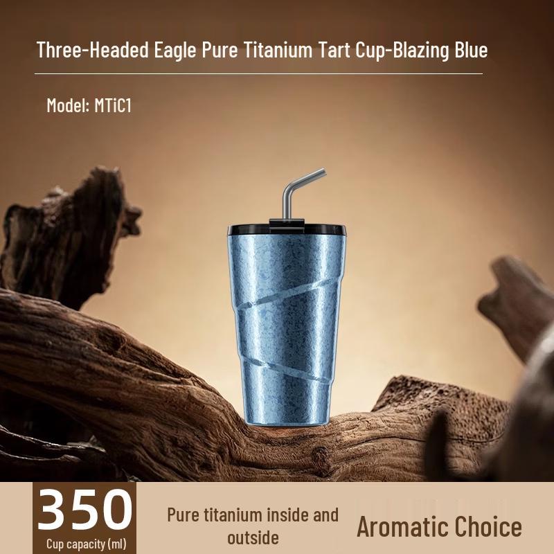 

Three-Headed Eagle 350ml Pure Titanium Coffee Cup
