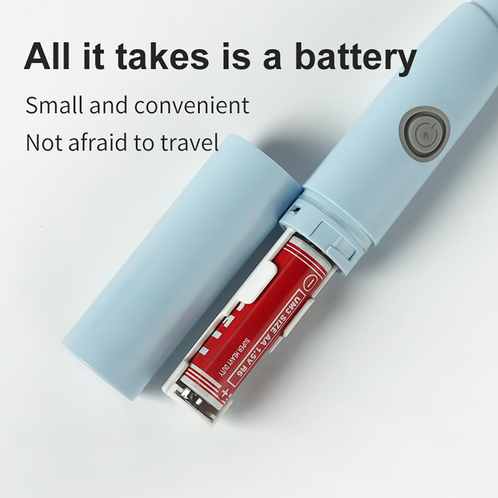 Smart Sonic Electric Toothbrush Low Noise Batteries with 2 Replaceable Brush Heads 2 Min Smart Timer Portable for Travel
