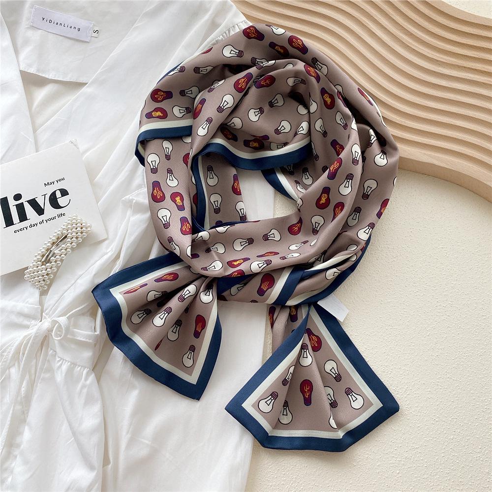Silk Scarf for Women - Elegant Spring & Autumn Design, Lightweight & Fashionable