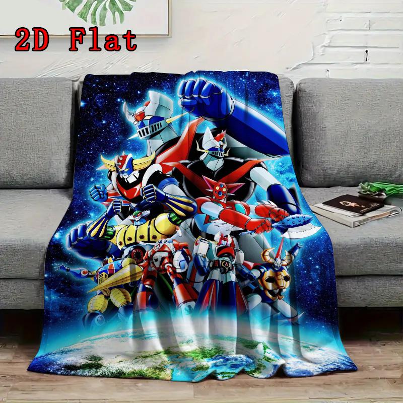 Mazinger Z 2D Flat Pattern Flannel Blanket High quality All Seasons Warmth and Comfort Perfect for Christmas Gifts.MMT0918296