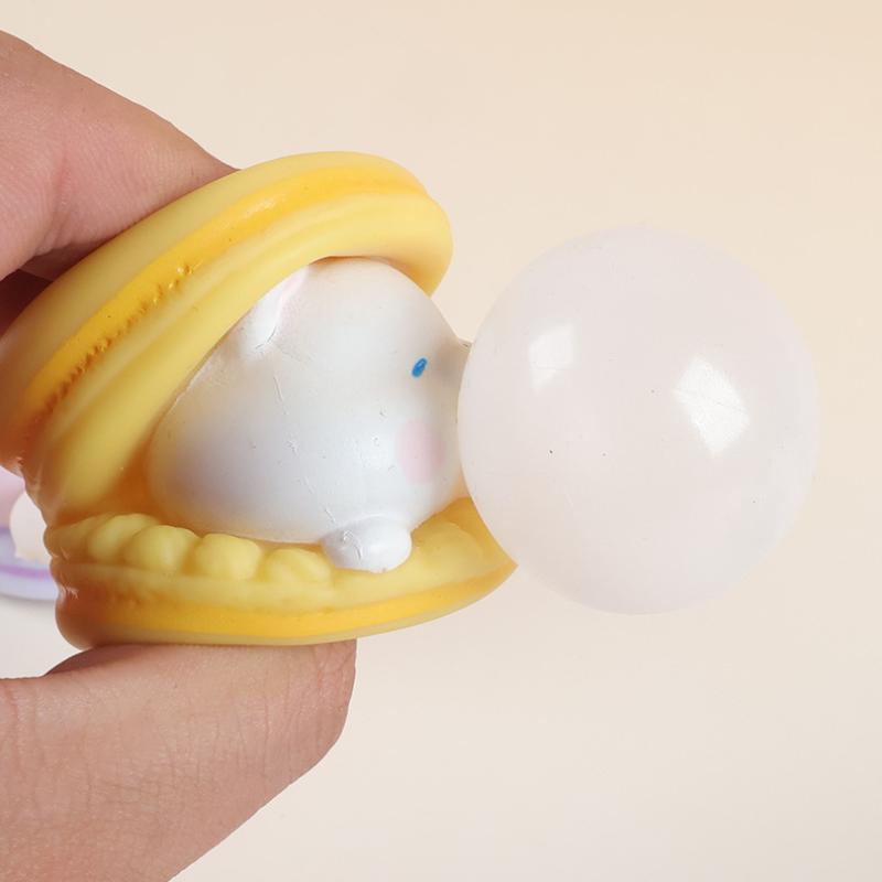 1/4Pcs Office Funny Vent Toy Creative Cute Animal Spit Bubble Burger Stress Relief Pinch Kid's Toys Desktop Decorative Ornament