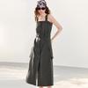 Chuyu Workwear A-Line Suspender Dress