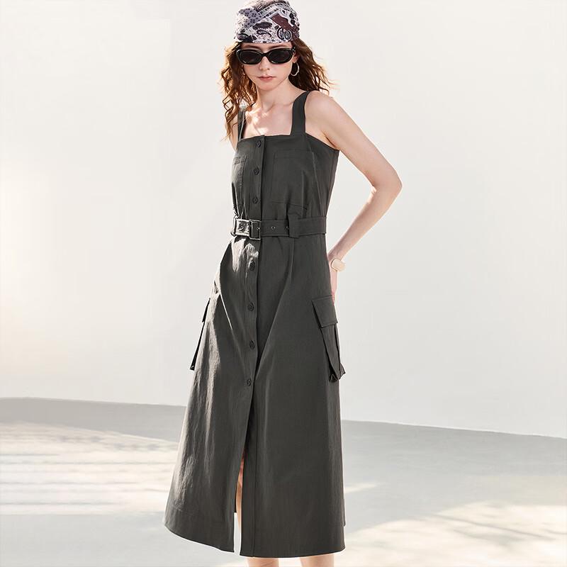 Chuyu Workwear A-Line Suspender Dress