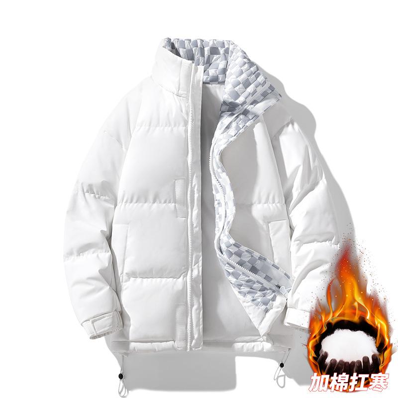 2025 cotton jacket men's winter thickened warm bag men's stand-up collar couple cotton jacket men