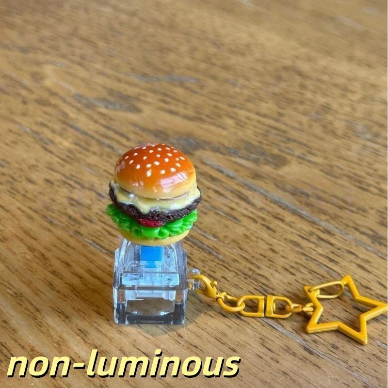 Funny Cute Bread Keycap Clicker Stress Relief Mini Fingertip Decompression Keychain for Teen Birthday Gifts