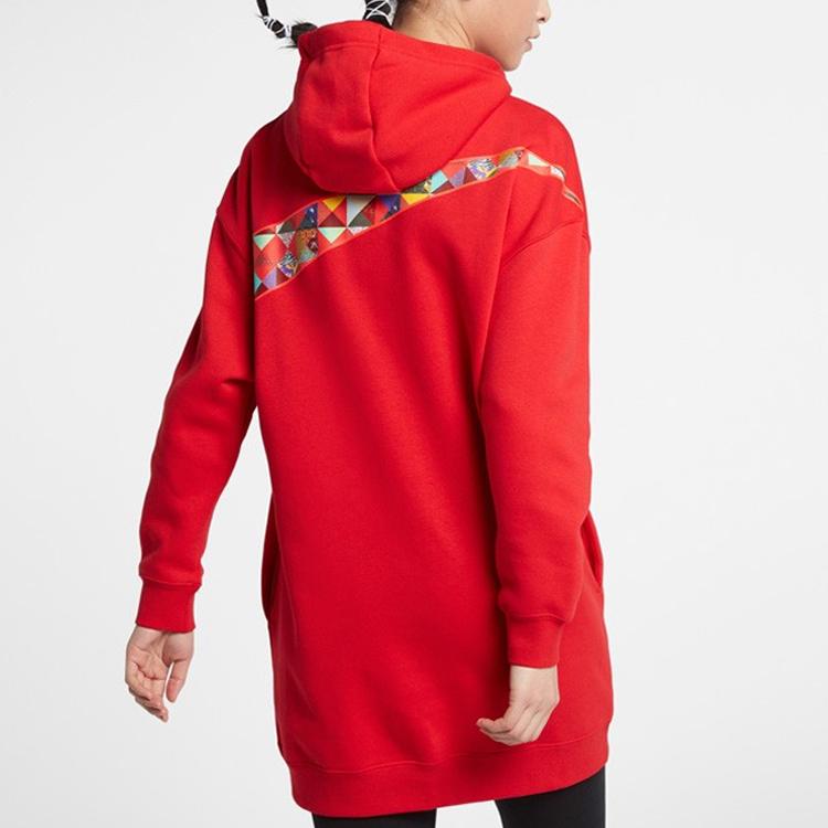 Nike Sportswear Hoodie Long Sleeve Sweatshirt Women Tops Red BV5984-600