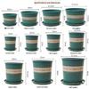 Durable Plastic Resin Plant Pot for Small Succulents & Large Bonsai, Breathable & Thickened for Balcony or Desktop Use.