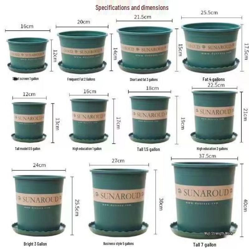 Durable Plastic Resin Plant Pot for Small Succulents & Large Bonsai, Breathable & Thickened for Balcony or Desktop Use.