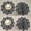 Round Spiders Webs Laces Placemat Soft Polyester Cobwebs Table Mats for Dining Ambiances