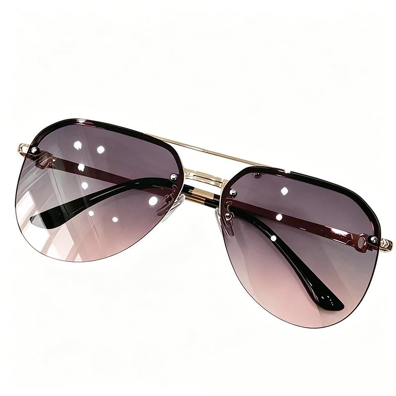 Xiaomi Women Metal Half Frame Double Beam Sunglasses Fashion Outdoor UV400 Sun Protection Shades Trendy Eyewear