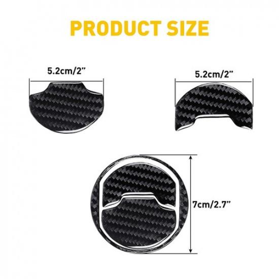 9Pcs Carbon Fiber Interior Air Vent Outlet Trim Cover For Ford Mustang 2015-