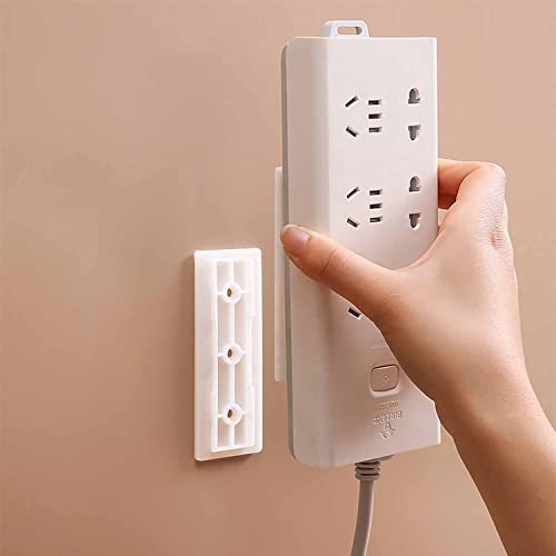 Non-punching self-adhesive plug holder 12 pcs desktop plug storage socket fixing wall cable manager