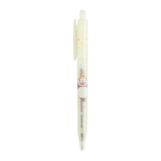 Overglad Panda Kopanda Frost Ballpoint Pen Yellow PNN-125, 135mm Length, ABS Resin, Black Ink, 0.7mm Ballpoint
