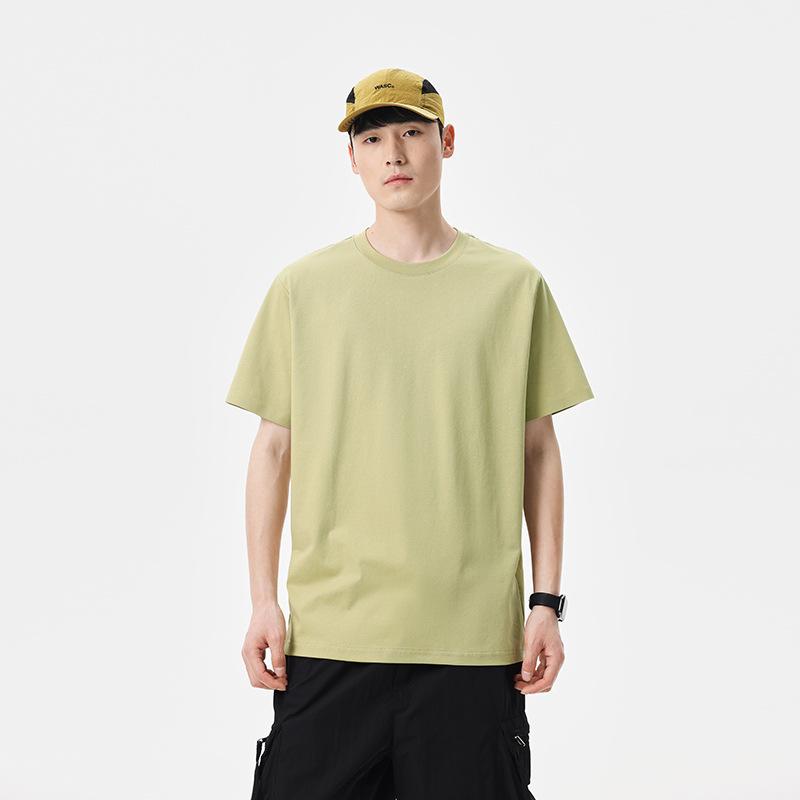 Minimalist Fashionable Solid-Color Crew-Neck T-Shirt American Casual Style Versatile Top for Commuting
