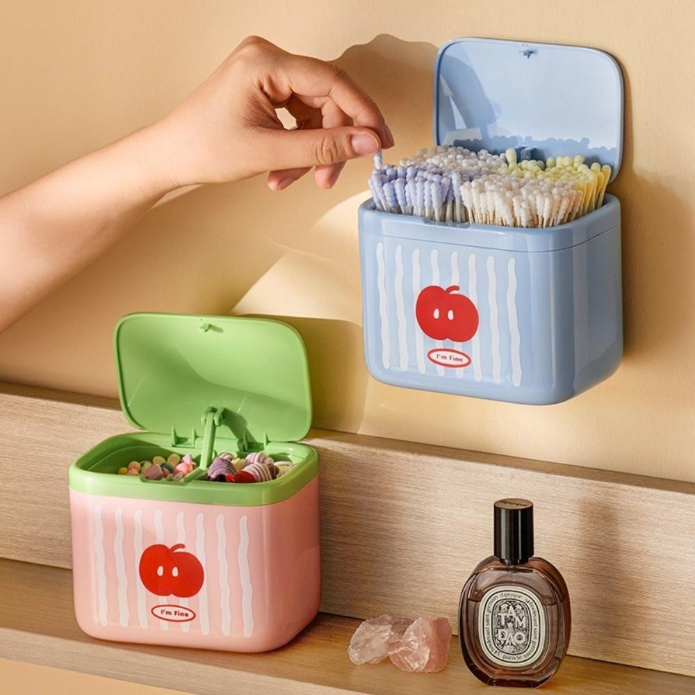 Automatic Lifting Cotton Swab Storage Box Compartmentalized Multifunctional Cotton Pad Makeup Cotton Container Dopamine