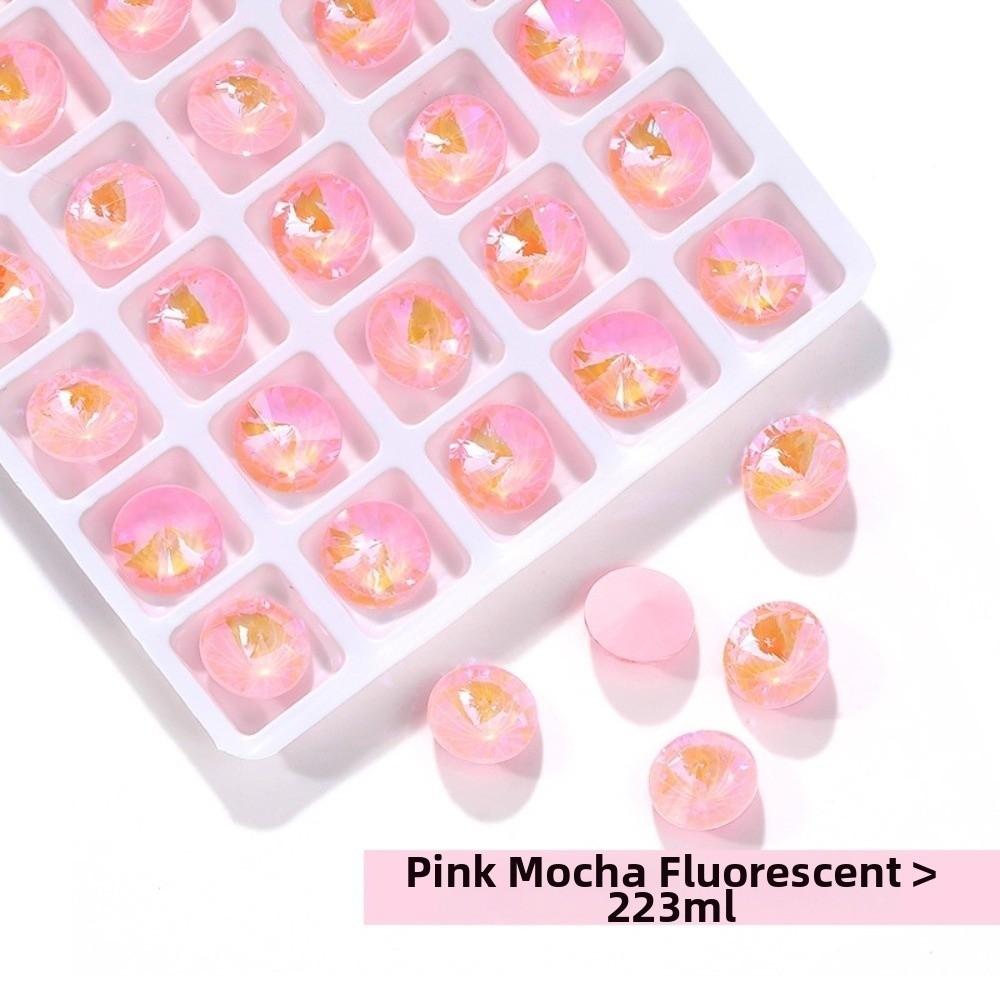 10mm Round Crystal Rhinestones Opal Mocha Color Flatback Rhinestones New Glass Beads For Crafts