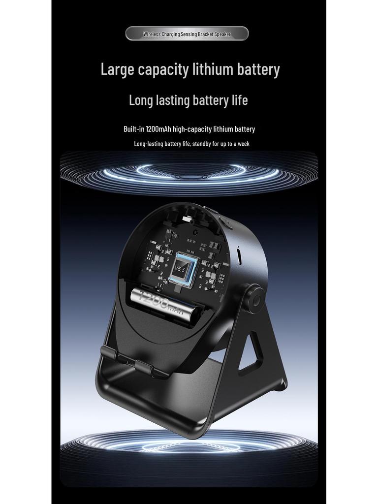ZJ-08 Multifunctional Wireless Charger & RGB Speaker with Bluetooth and Desktop Stand