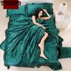 Wed Of Set Bed Fourpiece Set Pillowcase Couvre Lit Luxury Wrinkle Home Ptian Cotton Satin