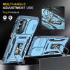 For Motorola Moto G Stylus 4G (2022) Armor Series Drop-proof PC+TPU Phone Case Kickstand Back Cover with Slide Camera Lid
