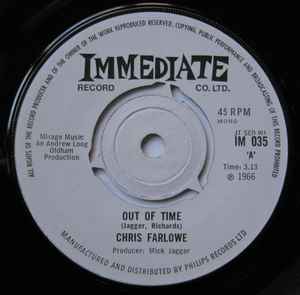 

7inch Record CHRIS FARLOWE - Out Of Time IM035 Immediate 1966 UK Rock Used