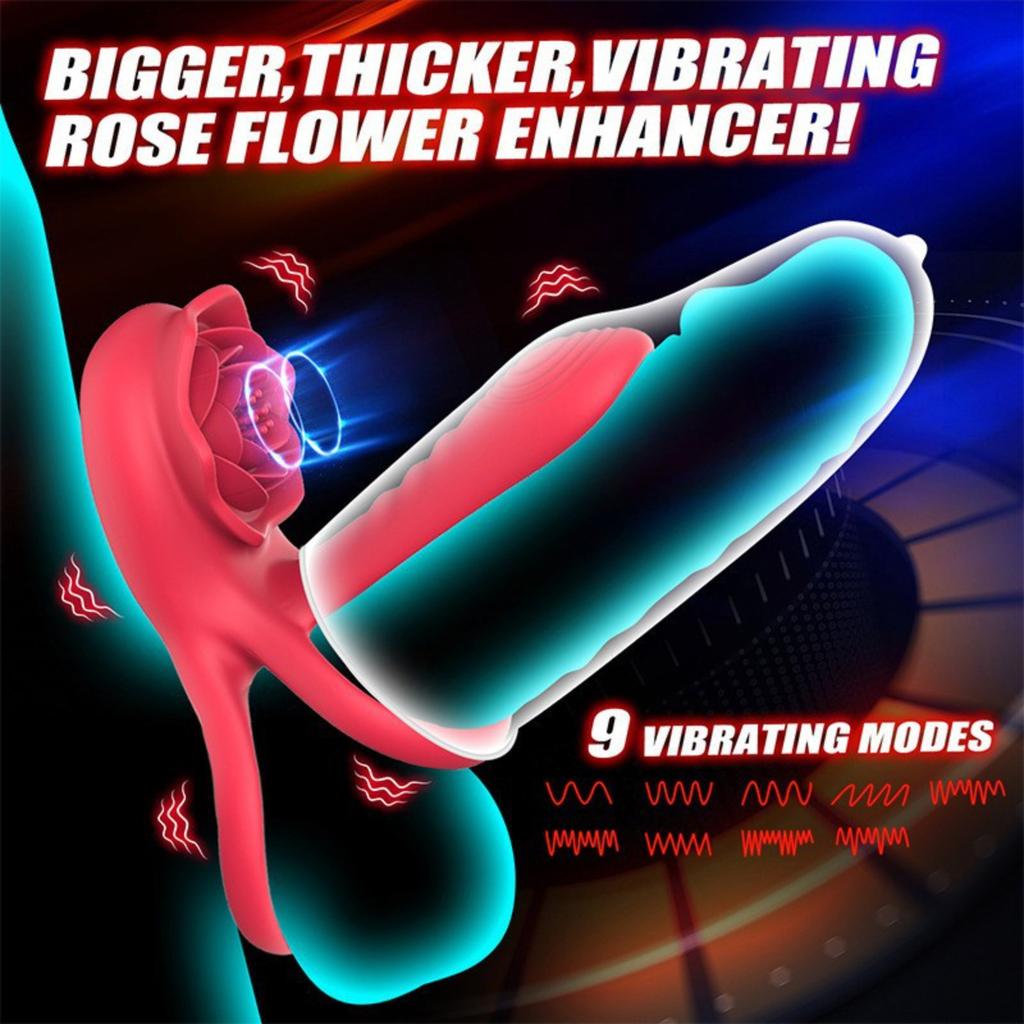 Adult Toys, Delay Rings For Men And Women, Couples' Delay Rings, Vibrating Rose-shaped Ring And Clamp.