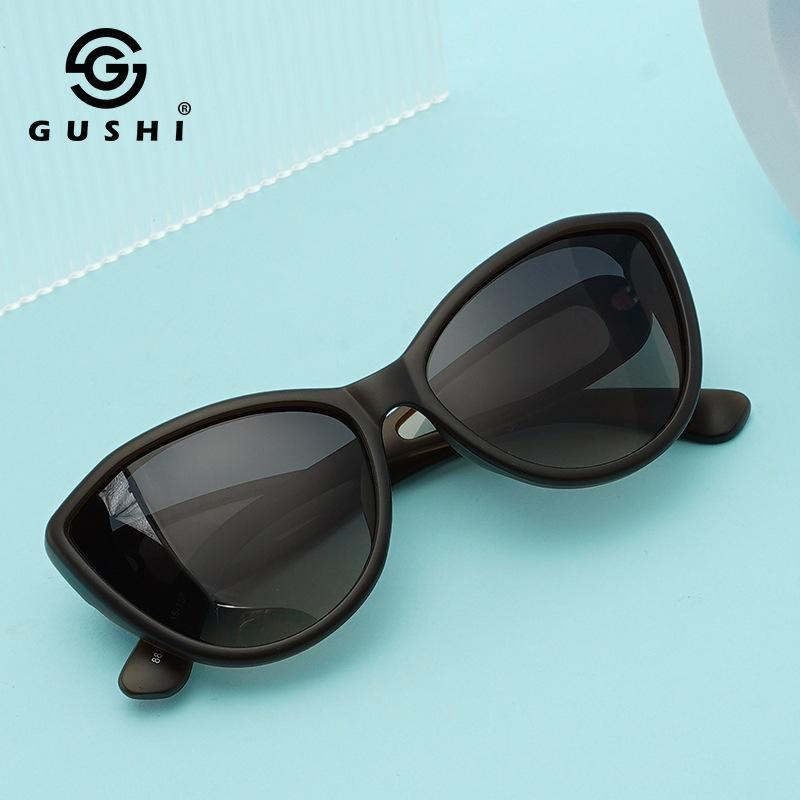 New polarized sunglasses women's sunshade fashion cat eye sunglasses pc frame Internet celebrity personalized glasses legs