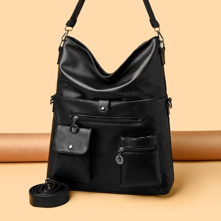 

Женская винтажная сумка-карго через плечо чёрный