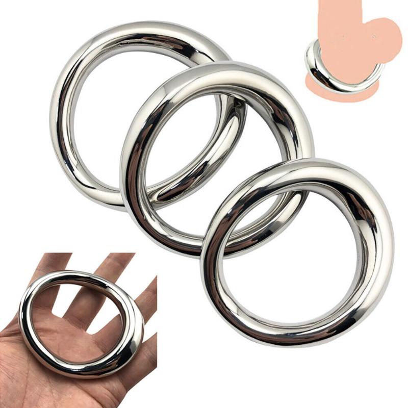 Penis Ring Stainless Cock Rings Adult Products Male Sex Toys Bondage Lock Ring Sex Toys for Men Delay Ejaculation