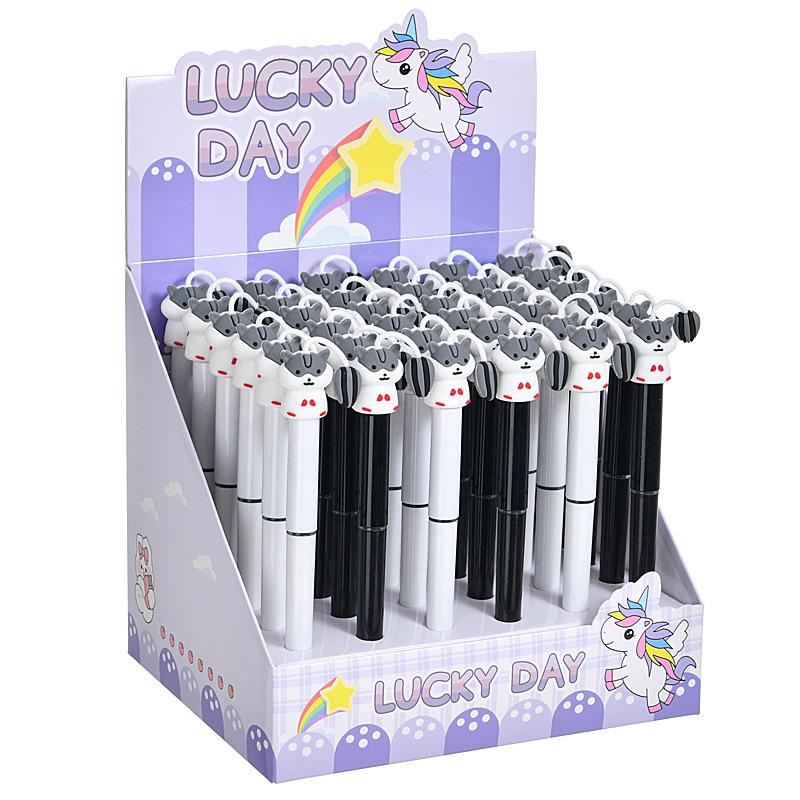 36Pcs Kawaii hamster shape Cartoon Straight Liquid Quick Drying Gel Pen Stationery School Office Supplies Prize Gift Writing Tools Holiday Gift Novelt