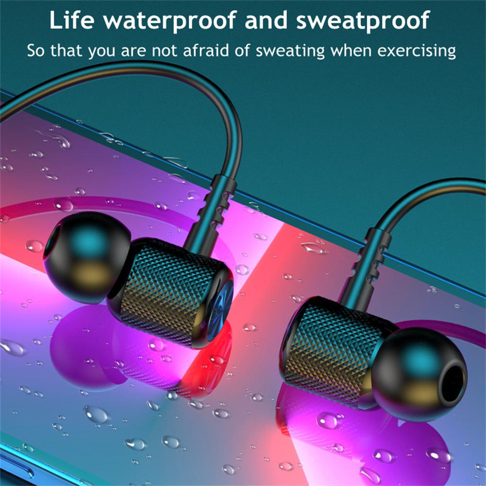 Wireless Bluetooth-compatible 5.2 Headset Hanging Neck Type Stereo Noise Reduction Sports Headphones With Microphone