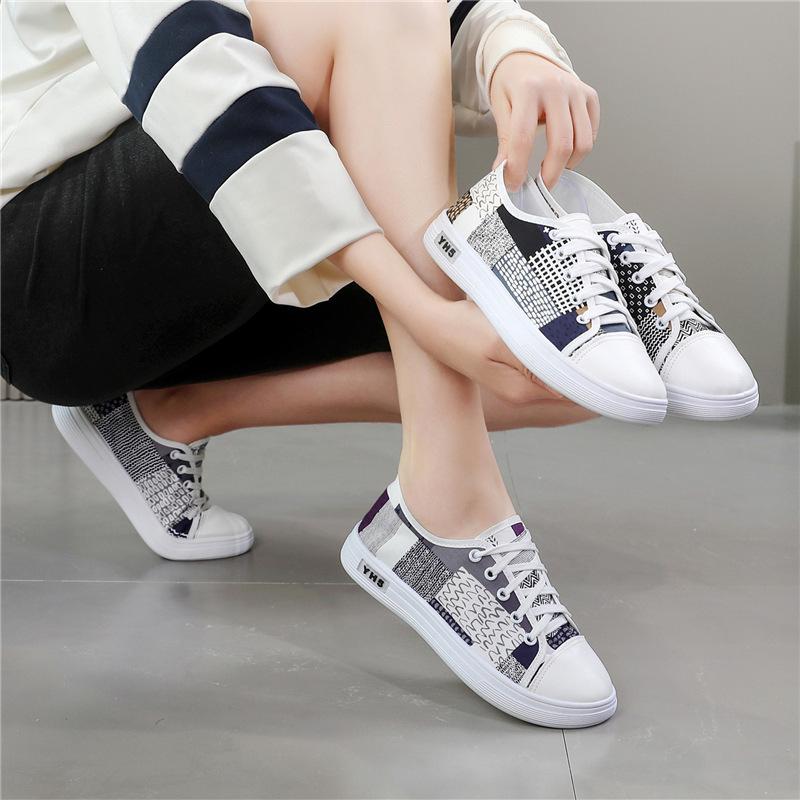 Spring and summer new canvas shoes cloth shoes single shoes student casual breathable non-slip soft sole T