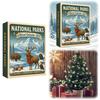 National Parks Advent Calendars 2025, 24 Days Christmas Countdown Calendar, 2D Flat Acrylic National Parks Wildlife Landscapes Ornaments Gift