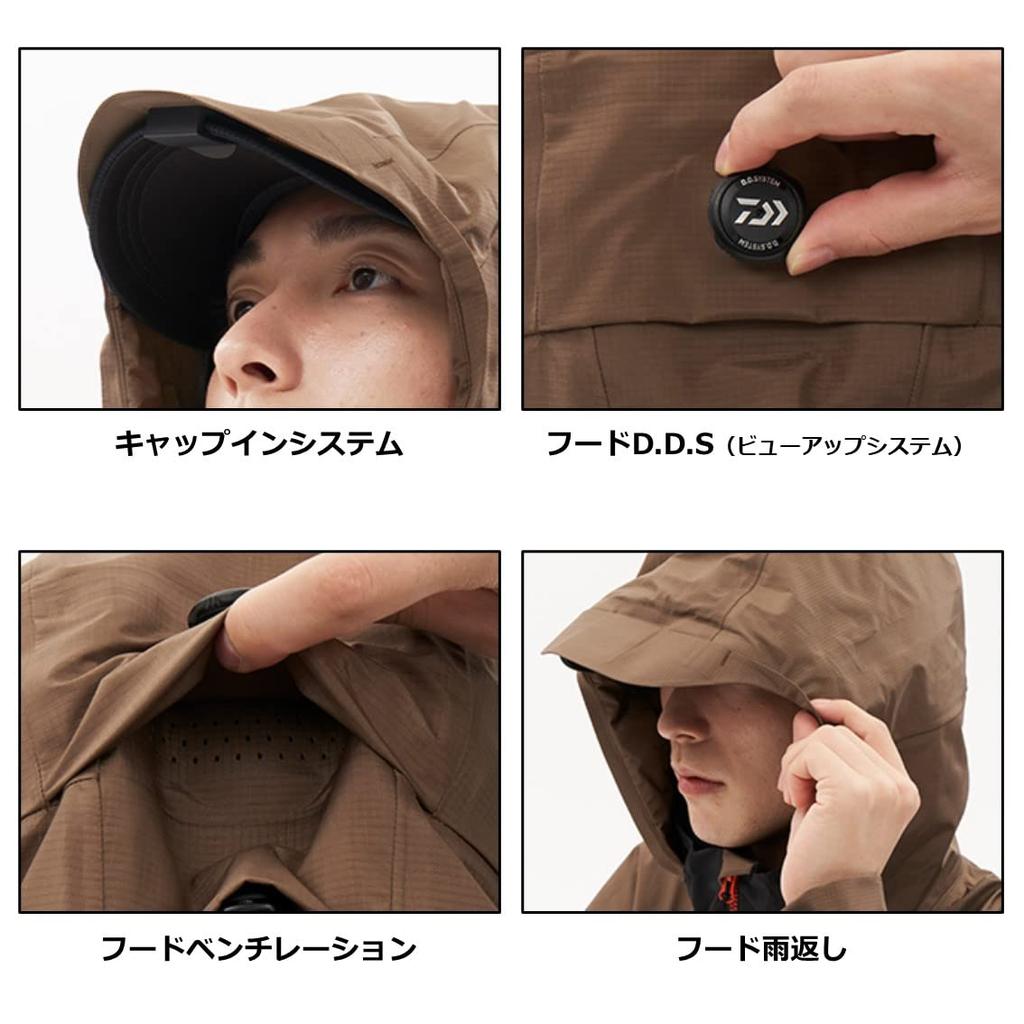 Rain Jacket Orange Red L [Daiwa] DR-1323J