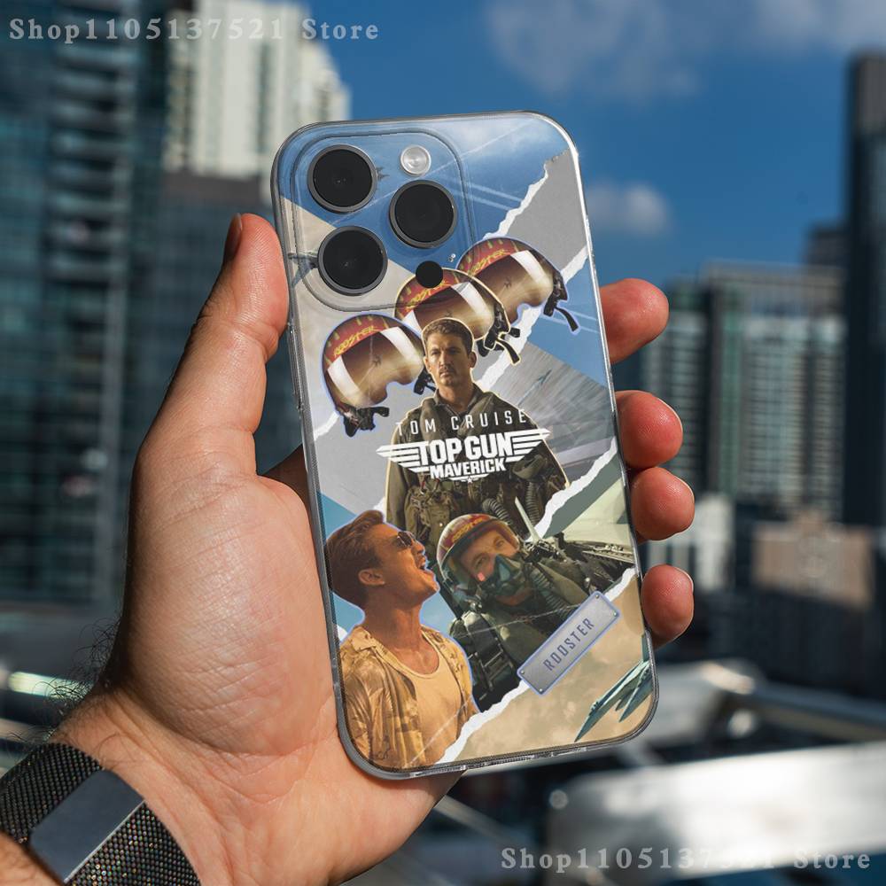Movie T-Top G-Gun M-Maverick Phone Case For iPhone 17,16,11,15,13,14,12,Air,Mini,Plus,Pro,Max,Plus,E Clear Soft Shell