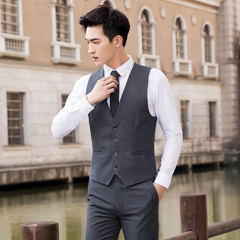 2022 Men's Solid Color Two-Button Suit & Trousers Set