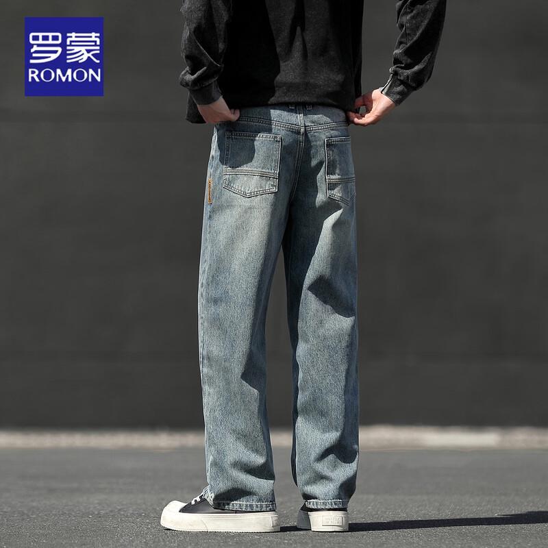 Men's Breathable Loose Straight Leg Denim Jeans