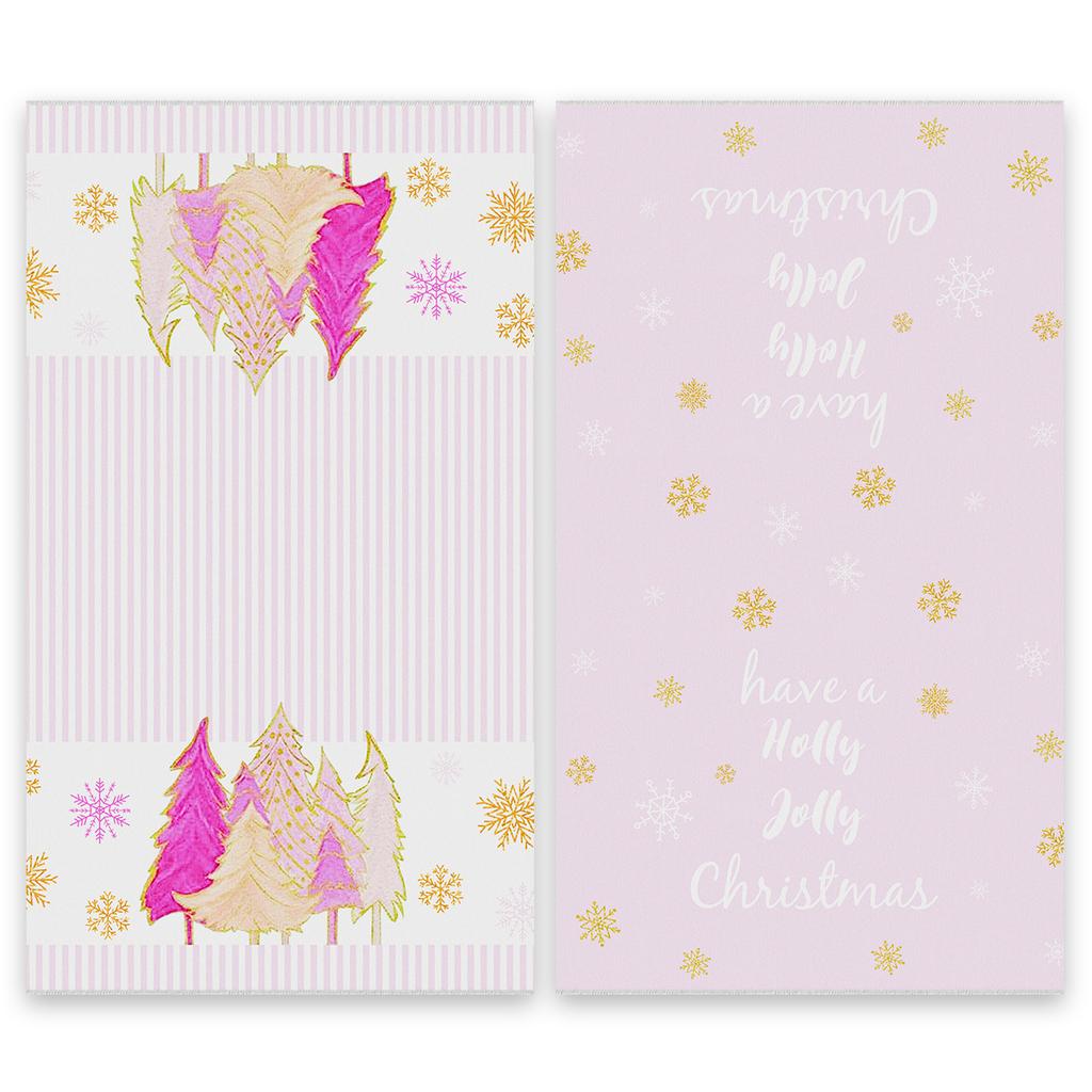 Cross-border hot-selling dish towels, Christmas pine tree decorative hand towels, snowflake series, winter microfiber kitchen towels