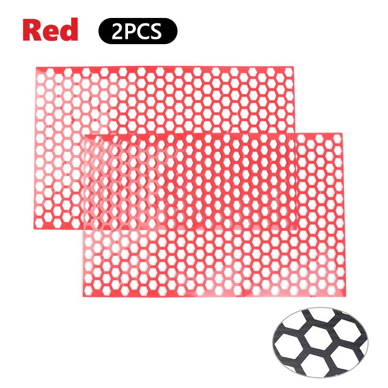 

2Pcs Creative Trendy Taillight Stickers Car Rear Light Diy Decorative Sticker Universal Auto Honeycomb Sticker Decor Accessories 2Pcs red