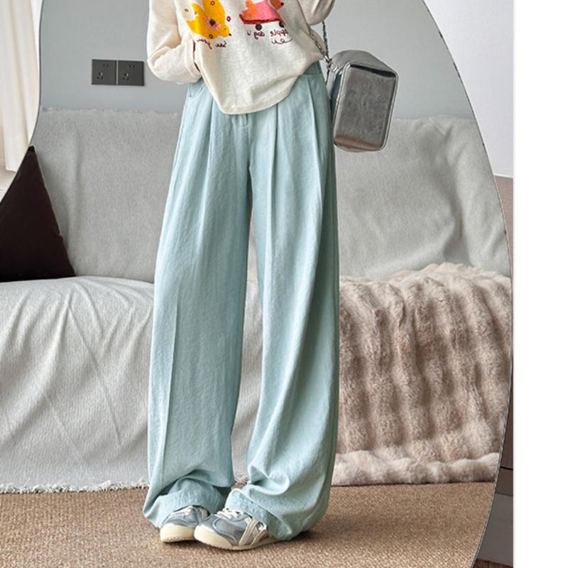 

Белые плиссированные брюки-кюлоты для женщин на лето, тонкие, с высокой талией, прямые, повседневные, ленивый костюм, широкие брюки-костюм XL