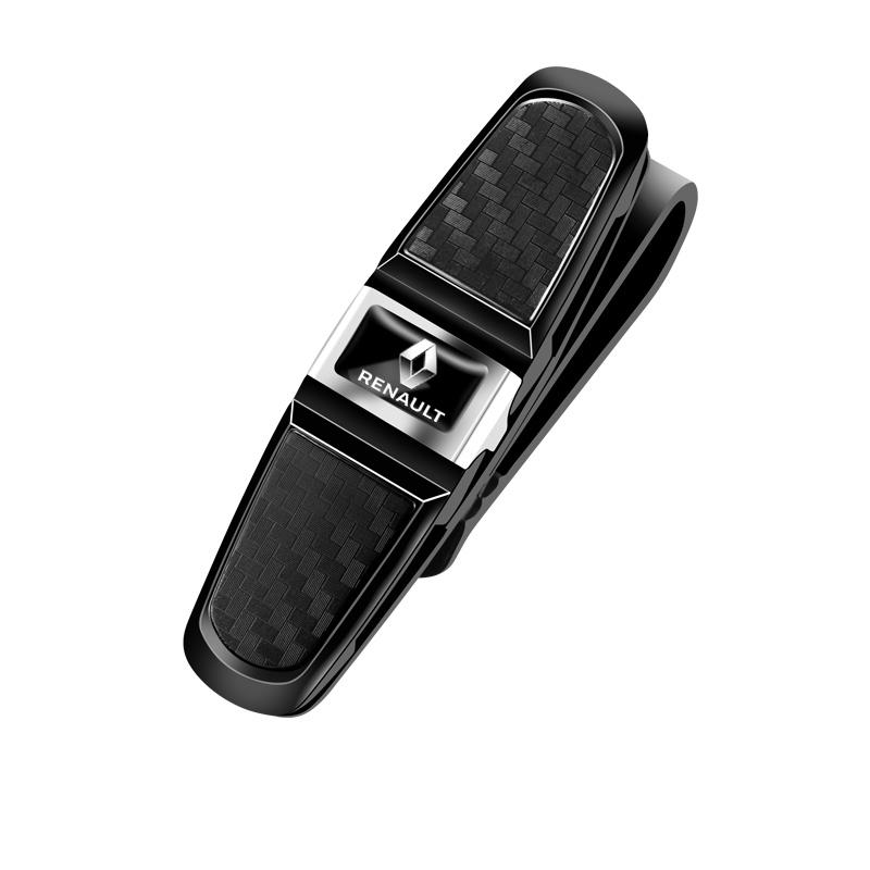 Hub Caps Car Sun Visor Sunglasses Clip Glasses Clamp Holder For Renault Megane 2 3 4 Twingo Clio Talisman Captur Trafic Kwid Sce