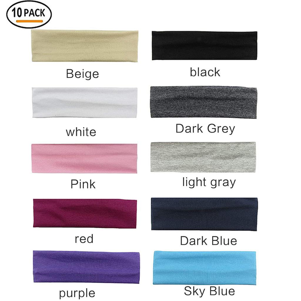 Fashion Wide Headband for Women Elastic Bandeau Sports Headwrap African Style Hairband Nonslip Stretchy Workout Headwear